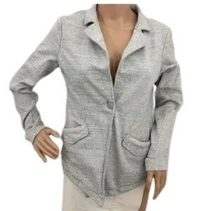 GIVE Apparel Meaning Women’s Gray Blazer Jacket with Button and Rear Slit Size M